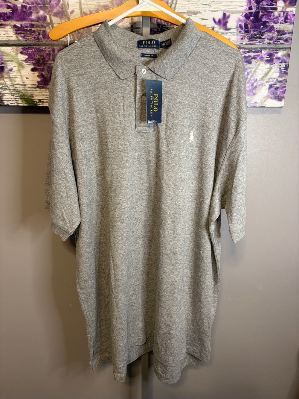 Polo by Ralph Lauren Light Gray Classic Cotton Polo NWT Size XXL Classic Fit